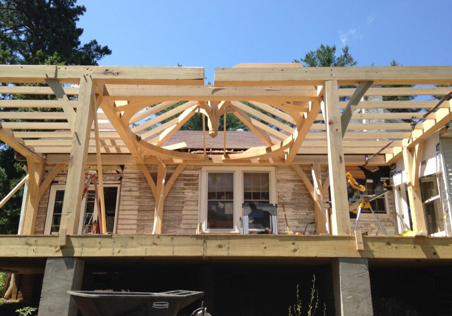 South Carolina Historic Home Addition build in a timber framed style - Hygge Contruction Charleston
